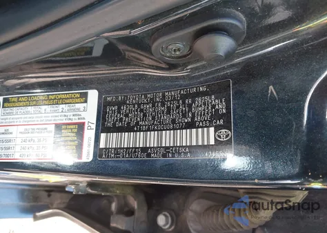 2012 Toyota Camry Base z USA, uszkodzony, nr VIN 4T1BF1FK0CU081077